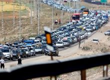 ترافیک سنگین در جاده چالوس و آزادراه کرج-تهران