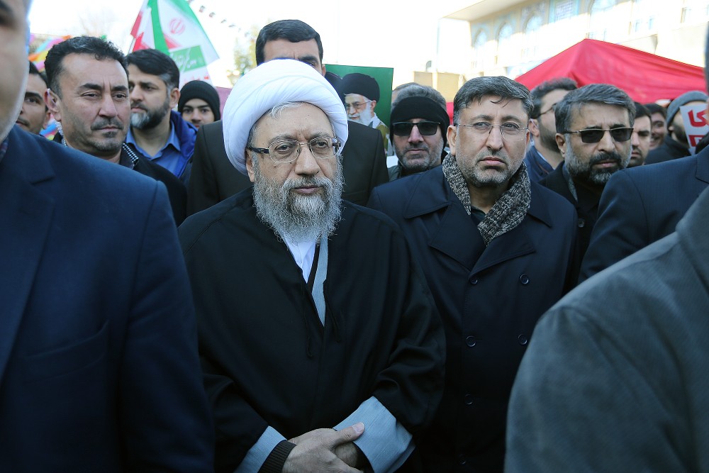 حضور رئیس مجمع تشخیص مصلحت نظام در راهپیمایی ۲۲بهمن قم